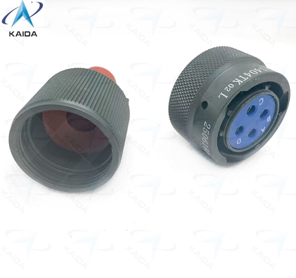 품질  Secure and Durable Circular Electrical Connector -55C To 125C for Industrial Applications,Y50EX-1404TK02L  ,Y50EX Series Plug with Straight Cable Clamp,Olive Drab Anodized 공장