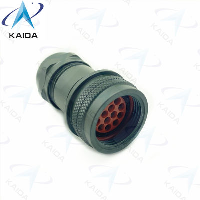 MIL-DTL-26482 시리즈 1 MS3116HM12-14S 사용자 지정 헤르메틱 백셸 14 여성 핀 올리브 녹색 카드미움 접착