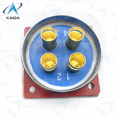 Y50DX 알루미늄 원형 전기 커넥터 용기 3 연락처 작동 온도 -55°C ~ 125°C.Y50DX-D404ZK10