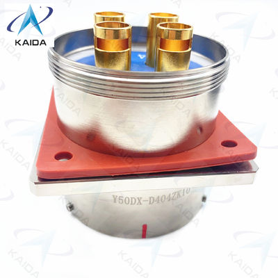 Y50DX 알루미늄 원형 전기 커넥터 용기 3 연락처 작동 온도 -55°C ~ 125°C.Y50DX-D404ZK10