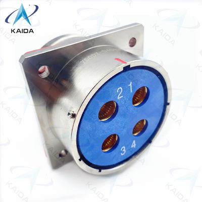 Y50DX 알루미늄 원형 전기 커넥터 용기 3 연락처 작동 온도 -55°C ~ 125°C.Y50DX-D404ZK10