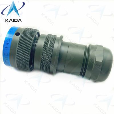 MIL-DTL-26482 시리즈 1 MS3116HM12-14S 사용자 지정 헤르메틱 백셸 14 여성 핀 올리브 녹색 카드미움 접착