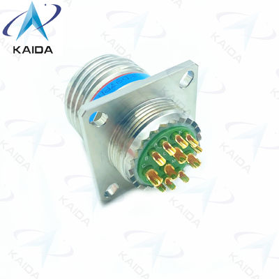 500V 용접 구리 합금 D38999/20KD97PN-H 스테인리스 스틸을 위한 스레드 12 콘택트 골드 피니쉬 수신기 커넥터