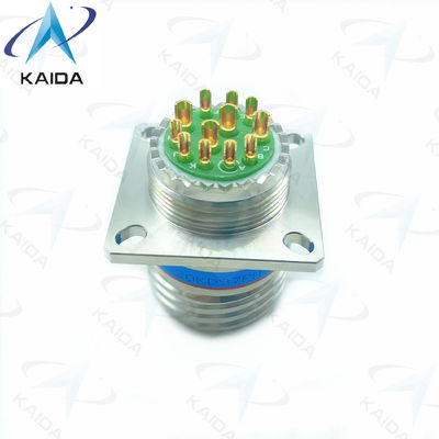 500V 용접 구리 합금 D38999/20KD97PN-H 스테인리스 스틸을 위한 스레드 12 콘택트 골드 피니쉬 수신기 커넥터