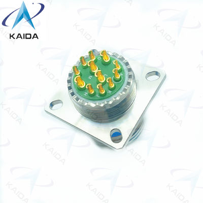 500V 용접 구리 합금 D38999/20KD97PN-H 스테인리스 스틸을 위한 스레드 12 콘택트 골드 피니쉬 수신기 커넥터