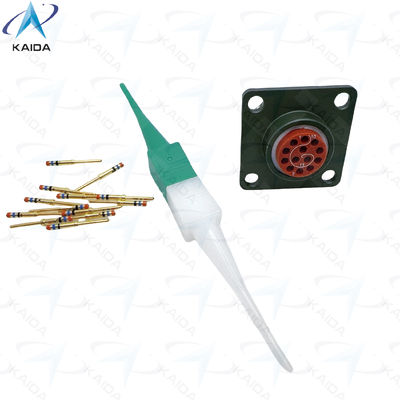 7.5A 13-컨택트 MIL-DTL-38999 시리즈 2 커넥터 크림 끝 MS27508E10B35P.JTP02 박스 장착 용기