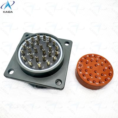 27 접촉 올리브 녹색 카드미움 셸 마무리 MIL-DTL-26482 시리즈 I. 사각형 플랜지 수용기.MS3112F20-27PN