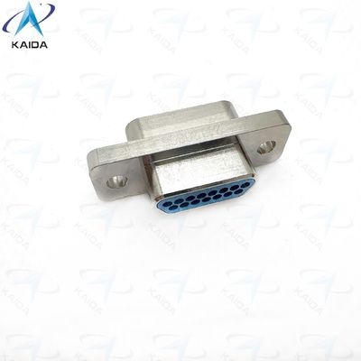 MDM-15PSP 마이크로-D 금속 껍질 니켈 완공 장수 성능. 구리 합금 금판 접촉은 MIL-DTL-83513 MDM-15PSP에 적합합니다.