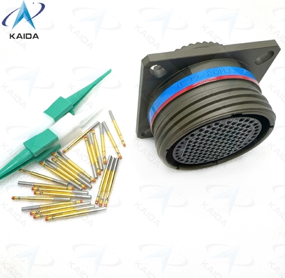 500V 전압 정격 MIL-DTL-38999 시리즈 Ⅲ 금 접촉 마감으로 성능 향상. 복합 쉘 올리브 그린 카드뮴. D38999/20MJJ35SN 128 암핀