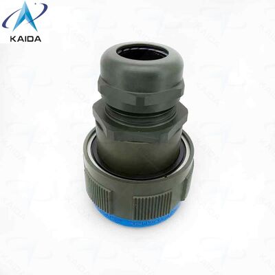 RJFTV6MG 올리브 그린 카드뮴 마감. 금속 글랜드 플러그。트라이 스타트 나사 커플링 메커니즘 (MIL-DTL-38999 시리즈 III 타입) 분리 방지 장치 포함 - 쉘 사이즈 19